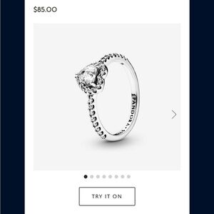 Pandora Elevated Heart Ring